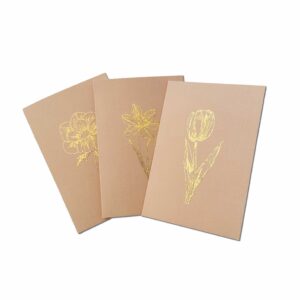 Bloemenkaarten met goudfolie
